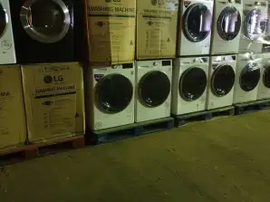 LG witgoed wasmachines, naast elkaar koel-vriescombinatie, vaatwasser, combi koel-vriescombinatie, koelkasten, wasmachine-droger