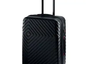 Putni kofer ugljik na kotačima vrlo robustan i elegantan s TSA sustavom crni A Ware RRP: 79,90 €