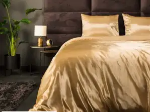 Frisk & Co gul satin hotel sæt dynebetræk - 240x220cm