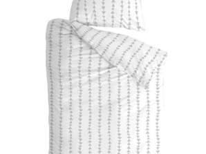 Szare bawełniane poszwy na kołdrę Byrklund 'Just arrows' - 140x220+20cm