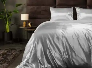 Florance silvergrey satin duvet covers - 200x220cm