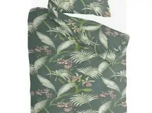 Byrklund 'Greens & Flowers' capas de edredão de algodão - 140x220+20cm