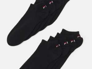 070014 Lot de 3 paires de chaussettes Fila pour adultes. Chaussettes blanches et noires