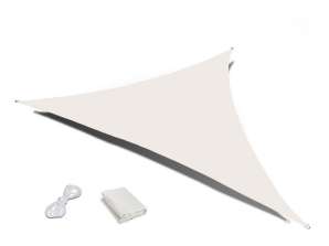 Waterproof canopy sunshade sail 3x3x3m - beige