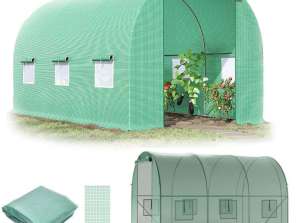 Serra giardino tunnel foil multi-stagione telaio in metallo foglio verde 2x3x2m