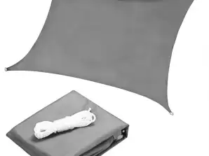 Toile d'ombrage rectangulaire imperméable 2x3m - gris