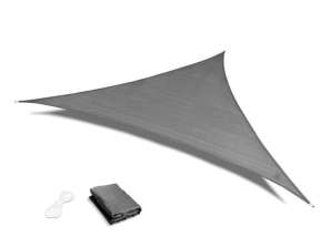 Sunshade canopy waterproof 5x5x5m - gray