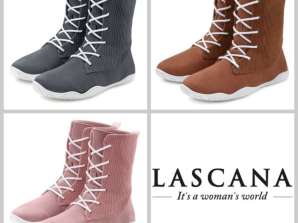 060040 Γυναικείες μπότες Lascana. Αυτές οι μπότες με εφέ άξονα και εκπαιδευτή θα μετατρέψουν τους πελάτες σας σε πραγματικούς trendsetters