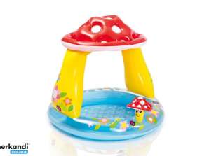 Wading pool inflatable toadstool roof