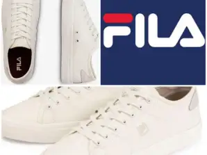 060039 Fila sneakers for men. A model in white color with lacing, decorated with the company logo