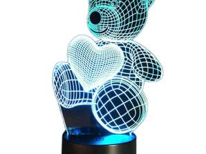 ZD98J TEDDY BEAR 3D LED LUZ NOTURNA