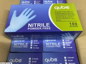 130 100 packs Qube Nitrile Gloves Disposable Gloves Work Gloves, Retail Clearance Sale