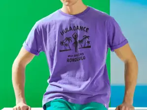 Purple washed French Disorder Hula Dance t-shirts for men