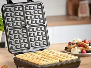 Waffle maker 1200 Watts - suitable for 4 waffles - Royal Swiss