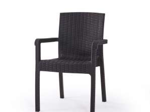 Rattan Alberta Polypropylen-Stuhl für den professionellen und privaten Gebrauch