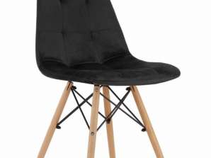 Καρέκλα DUMO - μαύρο βελούδο x 4