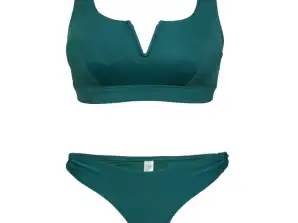 Conjuntos de bikini preformados verde azulado con estampado para mujer