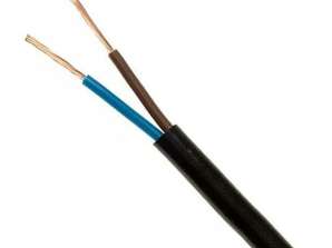 Kabel OMY 2x1,0 300V zwart H03VV-F /100mb/