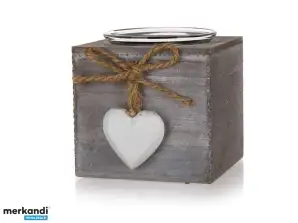Candle SOLID HEART 6 5x6 5x6 5cm