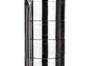 AKCENT dinner thermos, 4 parts, double-walled stainless steel
