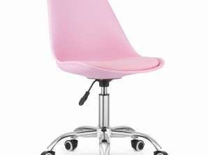 Krzesło obrotowe ALBA - różowe