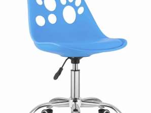 Krzesło obrotowe PRINT - niebieskie