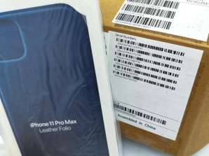 Étui folio en cuir véritable Apple MY1P2ZM/A pour iPhone 11 Pro MAX Bleu Deep See