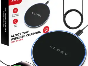 QI Wireless Induction Charger 20W Fast LED Alogy Round Power