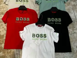 BOSS MAN T-SHIRT I BOMULLSJERSEY MED GUMMITRYCK