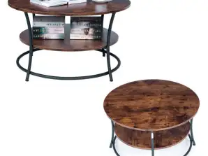 Table basse table basse ronde banc deux plateaux LOFT