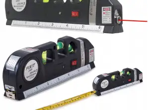 LT-4001 Laser-Nivelliergerät mit Maßband 250 cm - 15 Meter Laser inkl. Batterien