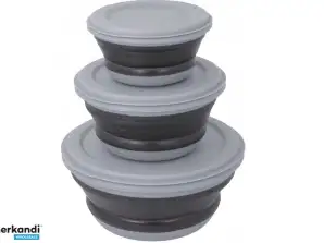 PR-3214 Set of 3 Collapsible Silicone Bowls - 400+850+1600 Mililiters