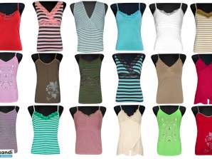 WOMEN'S T-SHIRTS BLOUSES TOPS WITH STRAPS WOMEN'S YOUTH T-SHIRTS MIX OF COLOR PATTERNS