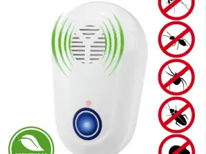 Ultrasonisk skadedyrbekjemper med LED-nattlys - insektmiddel for gnagere, mus, mygg, rotter, edderkopper, maur -