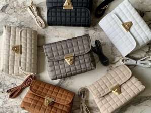 Damenhandtaschen für den Großhandel, die eine Reihe von Farben und Modellen umfassen.