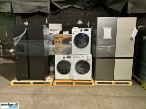 Samsung hvidevarer engros blandede husholdningsapparater returnerede varer - vaskemaskiner, opvaskemaskiner, ovne, køleskabe, side om side, mikrobølger