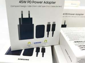 SAMSUNG 45 W SUPER FAST USB-C CHARGER +TYPE C DATA CABLE