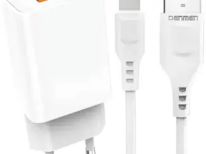 USB зарядно за стена USB Lightning кабел за iPhone 1m бързо 2.
