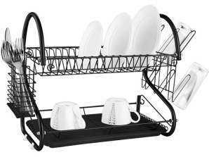 AG373E 2DISH DRYER 2 LEVELS BLACK