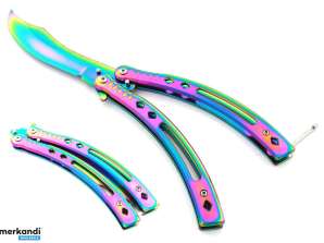 AG530B BUTTERFLY RAINBOW BUTTERFLY KNIFE