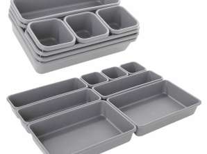 AG641B ORGANISATEUR MODULAIRE 8PCS GRIS