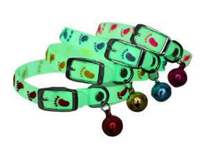 FLUORESCENT GLOWING COLLAR WITH BELL FOR DOG CAT