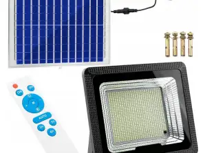 SOLÁRNÍ LED LAMPA SVĚTLOMET SOLÁRNÍ PANEL HALOGENOVÉ DÁLKOVÉ OVLÁDÁNÍ IP67 300W