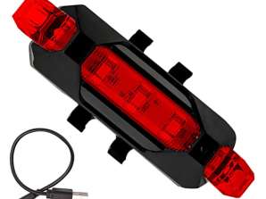 ZD41A LUCE POSTERIORE BICICLETTA 5 LED USB