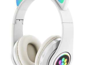 ZS7E HEADPHONES BT 5.0 LED WHITE EARS