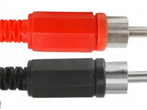 HAMA PLUG RCA CHINCH RED BLACK FOR CABLE 2PCS