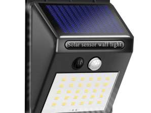 SOLAR LAMP WITH DUSK MOTION SENSOR HALOGEN 30 LED SMD