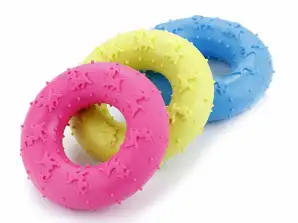 DOG TOY RUBBER TEETHER RINGO RING 7CM