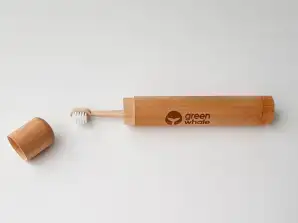 Bambusová trubica na zubnú kefku - cestovné puzdro pre deti, chráni zubnú kefku pred prachom a vplyvmi prostredia
