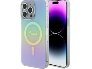 Guess Cover posteriore Magsafe per iPhone 15 Pro iridescente - Turchese J-TOO